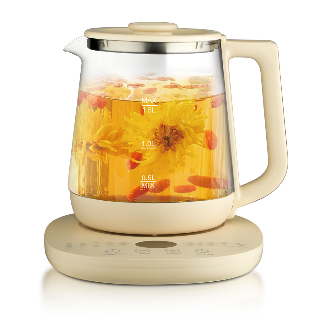Herbal Tea For Wellness - กาต้มน้ำแก้วไฟฟ้าอัตโนมัติ1.5L ในห้องครัวกาต้มน้ำชากาแฟสารพัดประโยชน์