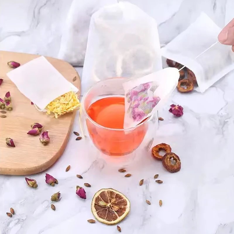 100pcs Disposable Teabags ผ้าไ - Herbal Tea For Wellness บทวิจารณ์และราคา